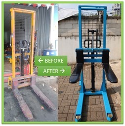 Before - After Service Hand Stacker Dunia Lifting