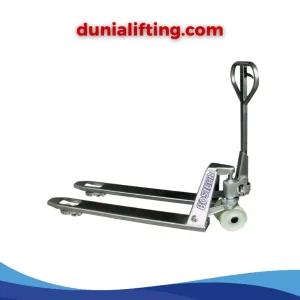 Hand Pallet Cikarang tipe stainless cocok digunakan untuk industri kimia.